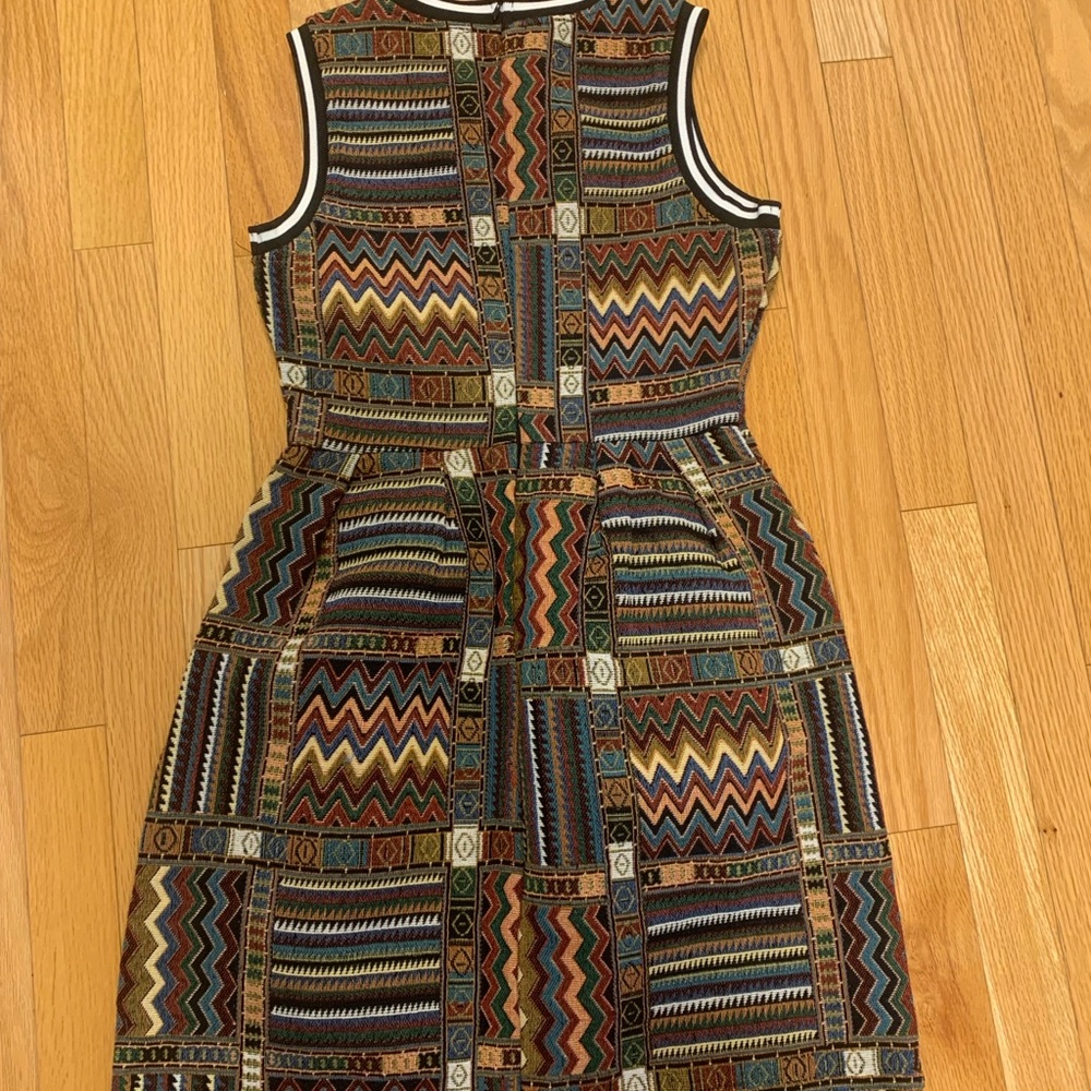 Multicolor Geometric Pattern Dress - Picture 2 of 3